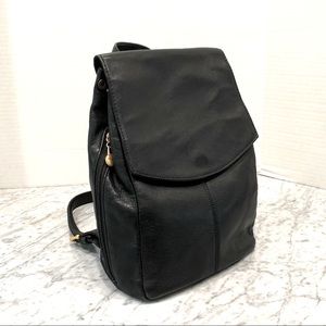Bridges Medium Black Leather Backpack